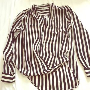 Silky Zara Stripped Blouse